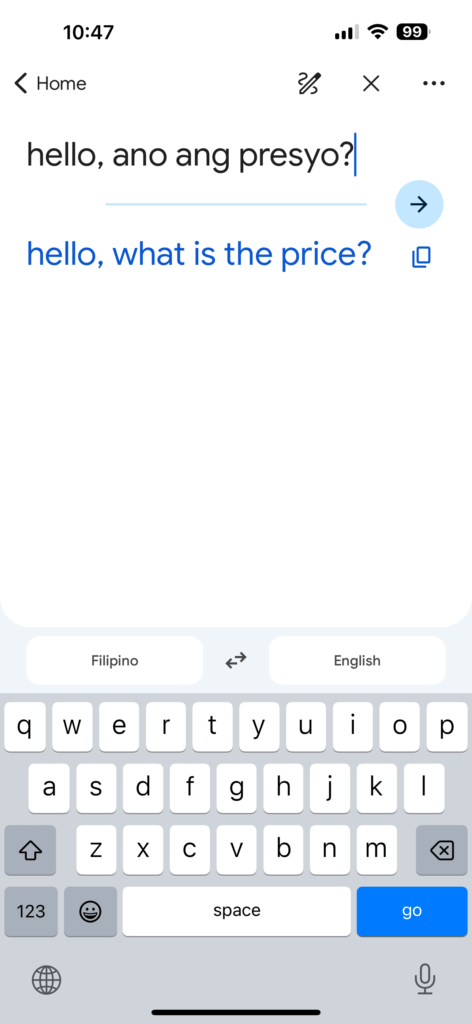 google translate app