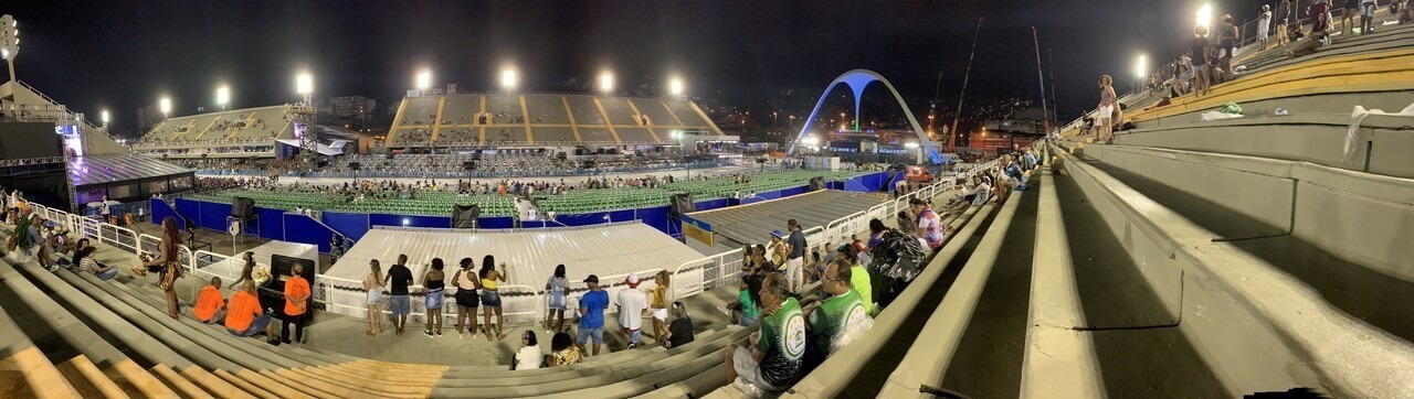 The sambadrome during Rio Carnival 2020