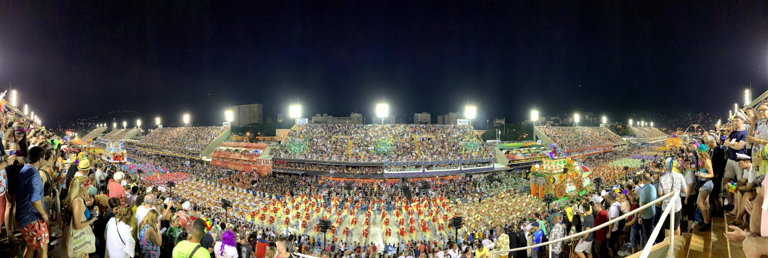 the sambadrome at Rio Carnival finals 2020