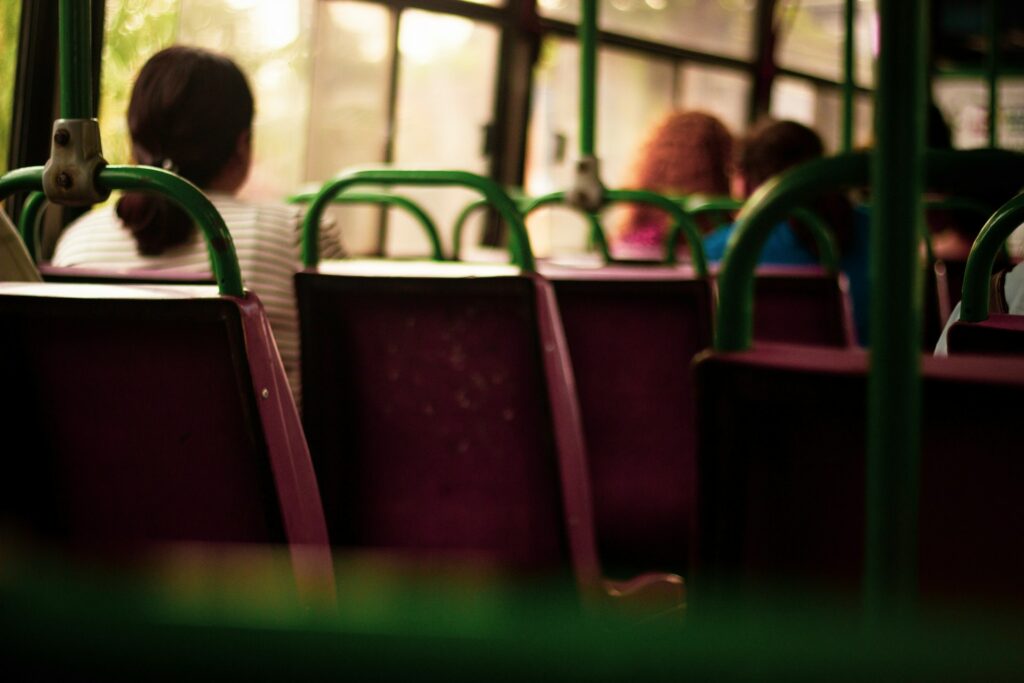 Inside a bus in Paraguay