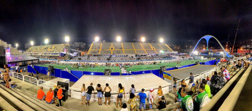 Panoramic view or Rio Carnival Sambadrome